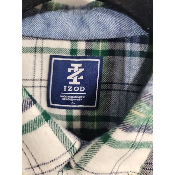 IZOD Long Sleeve Button‎ Up Flannel size XL - Picture 3 of 4